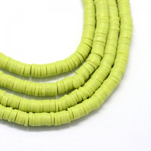 Katsuki 6mm green yellow, volle string ca. 380 stuks